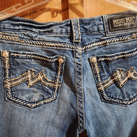 MISS ME Women's Blue Easy Boot Cut JE1043ER Low Rise Jeans Sz. 29 - Picture 3 of 7